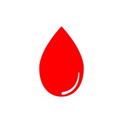 Fototapeta premium Red blood drop vector graphic design illustration