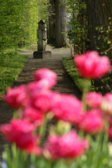 Park in Nieborow Palace complex in the village Nieborow, Poland