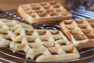 Gitterrost, Waffeln, Stapel, backen
