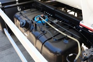 Replacement of car parts: plastic auto fuel, petrol, gasoline tank, diesel tank of a truck.