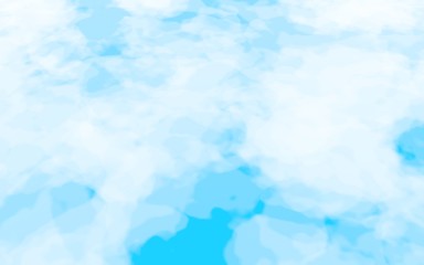 The bright sky in the morning. Blue sky background with white clouds. Cumulus white clouds in the clear blue sky. 3D illustration