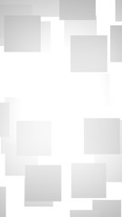 White abstract background. Misty backdrop with grey squares. 3D illustration