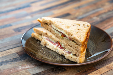 sandwich with ham of mozzarella