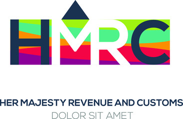Creative colorful logo ,HMRC mean (her majesty revenue and customs) .
