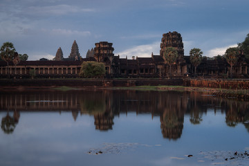 Fototapeta na wymiar Sunrise in Cambodian Temple Asia