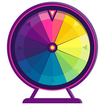 recommend clip art: Wheel of fortune. Colorful object in cartoon style.