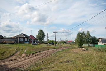Obraz premium rural landscape in the village
