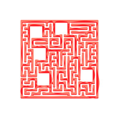 Abstact labyrinth. Game for kids. Puzzle for children. Maze conundrum. Find the right path. Color vector illustration.