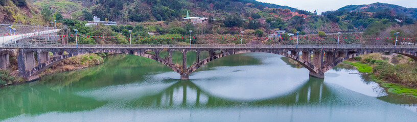 Outdoor aerial photography of bridges and roads in China