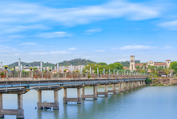 Obraz premium Outdoor aerial photography of bridges and roads in China