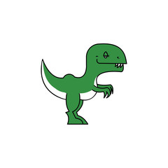 dinosaur simple color illustration vector design