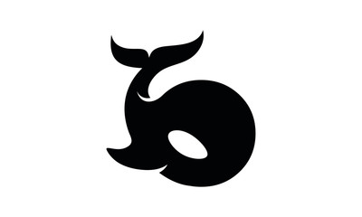 Orca fish logo icon template