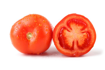 Tomato with a half