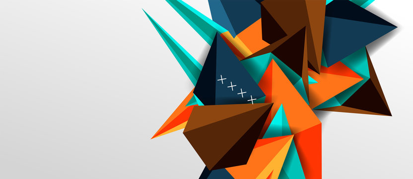 Trendy simple triangle abstract background, dynamic motion concept. Vector Illustration For Wallpaper, Banner, Background, Card, Book Illustration, landing page