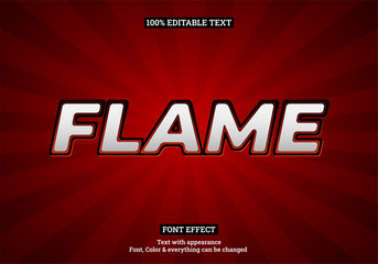 Red flame style, Editable text effect