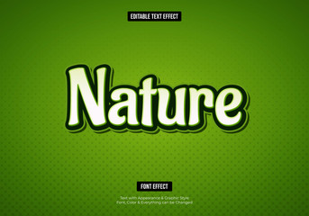 Nature green text effect, Editable text effect