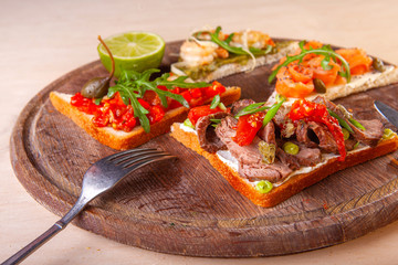 restaurant dish on a plate and ingredients that it includes