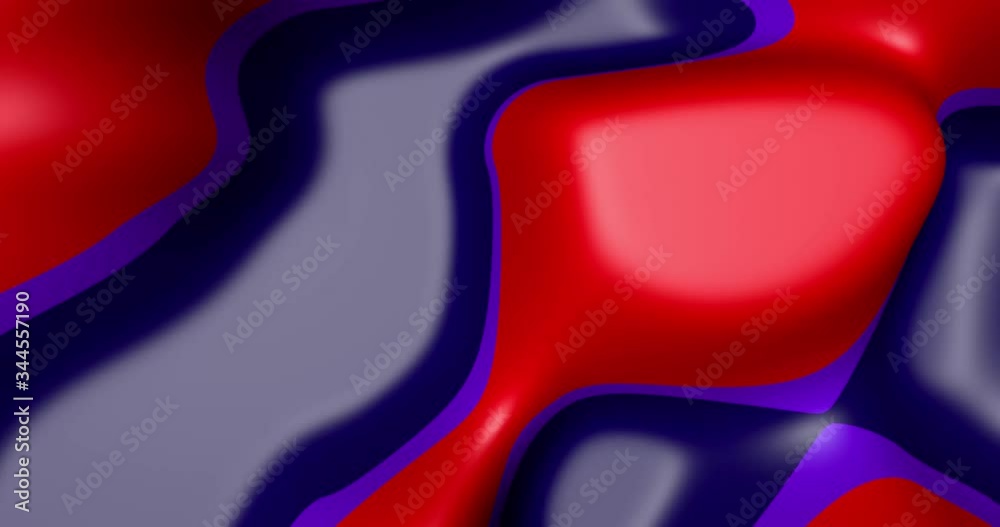 Poster liquid colorful loop animation. soft rounded shapes. 3d rendering. digital art. creative concept.