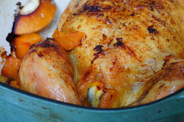 Roasting a whole chicken in a Dutch Oven