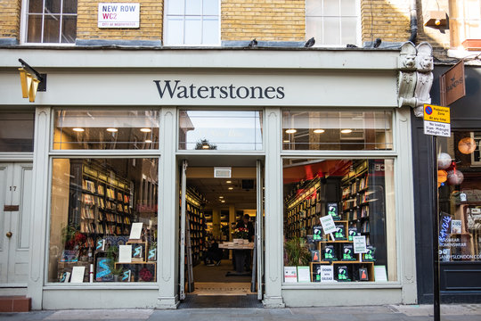 Waterstones, Iconic British High Street Bookshop Brand - Exterior Logo / Signage- London