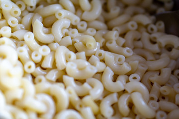 pasta cooked meal plain white