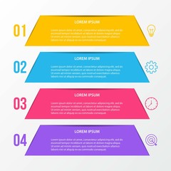 Presentation business infographic template with 4 options