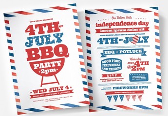 Traditional Style Flyer Layout for 4Th July Events