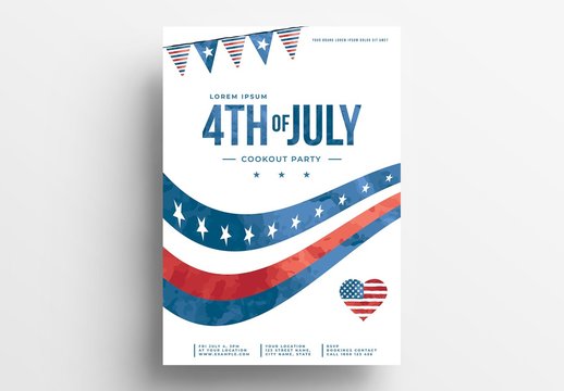 July 4th Flyer Layout with Simple Layout