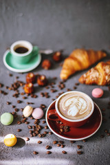 cup of coffee and croissant