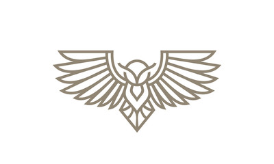 owl line art logo icon