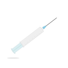 Fototapeta premium Injections and medicines Vaccine and syringe Vector icon illustration