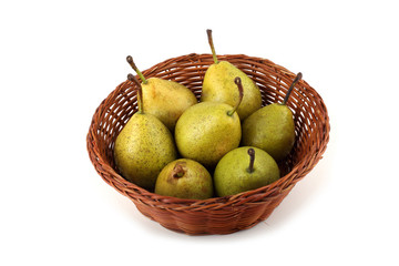 Pears on wicked plate