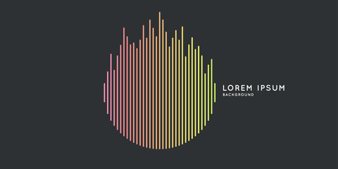 Abstract elements with dynamic lines. Modern vector illustration.