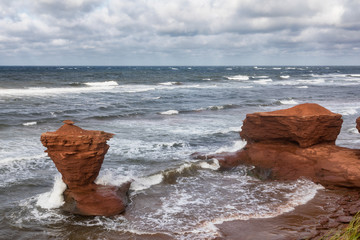Teacup rock of Prince Edward Island.