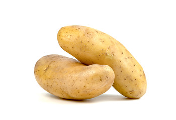 potatoes isolated on white background