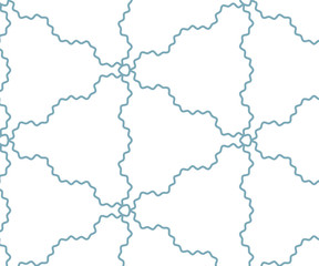 Repeating wavy line vector pattern, blue line