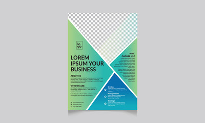 Business Flyer Template with Colourful Gradient