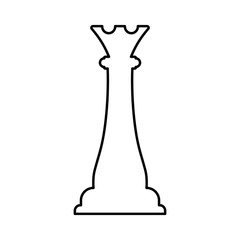 Chess queen. Flat vector web icon or sign on grey background with shadow. Collection modern trend concept design style illustration symbol