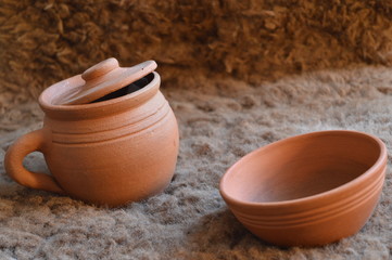 clay pots on sheep's clothing