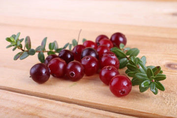 Cranberry on table