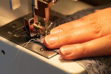 Sewing machine sewing