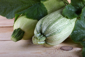 Squashes on table