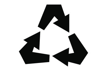 EPS 10 vector. Recycle sign made in flat style. Good for projects.