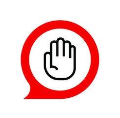 stop sign on hand