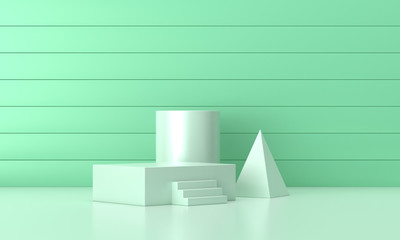 3D rendering of green background material
