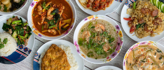 Thai Food Mixed Selection 