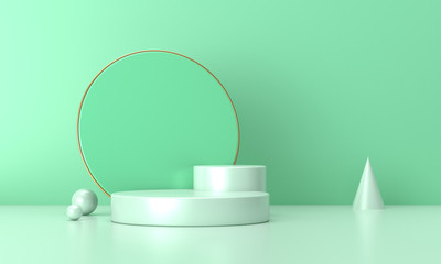 3D rendering of green background material