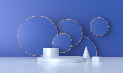 3D rendering of blue background material