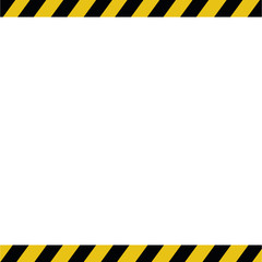 Black and yellow line striped. Caution tape. Blank warning background. warning sign. Background with space for text writing. Vector illustration