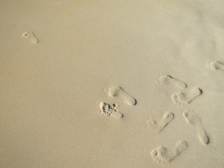 Fototapeta na wymiar Pegadas na areia